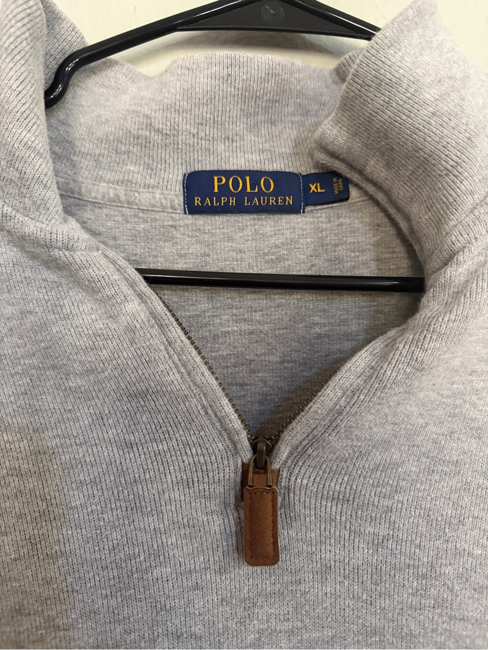 Ralph Lauren Light Gray Turtleneck Quarter-Zip Sweater - Picture 2 of 3